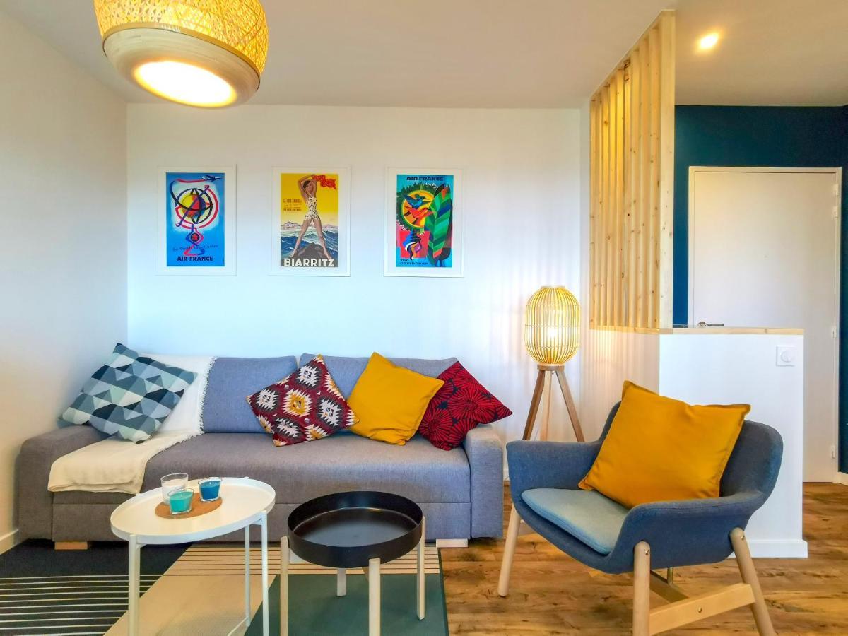 Ilunabarra - Appartement Calme, Vue Mer, Parking - Wifi Ciboure Kültér fotó